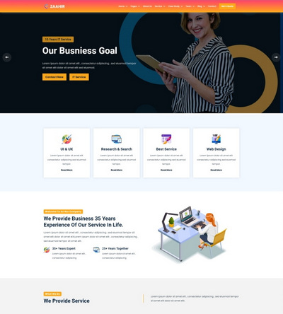 IT互联网服务行业通用静态网页模板