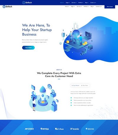 多风格IT技术服务公司静态网页模板
