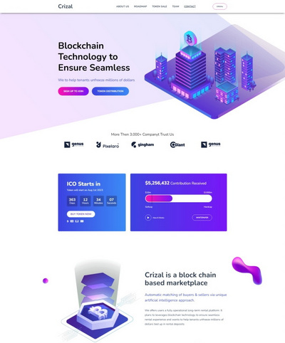 科技it软件开发服务公司通用html5模板