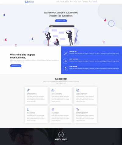 Bootstrap企业web软件开发服务公司html5模板