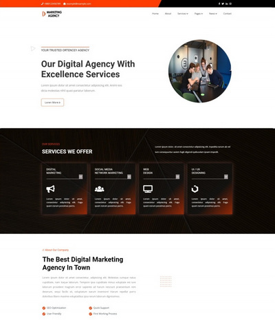 互联网数字营销服务公司网站模板
