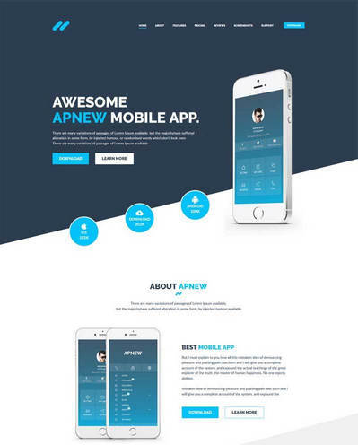 创意app软件宣传推广公司单页html模板 创意app软件宣传推广公司单页html模板