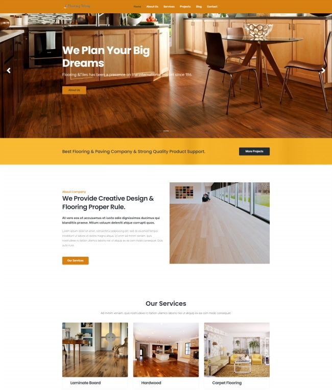 健康地板供应商html5企业单页模板