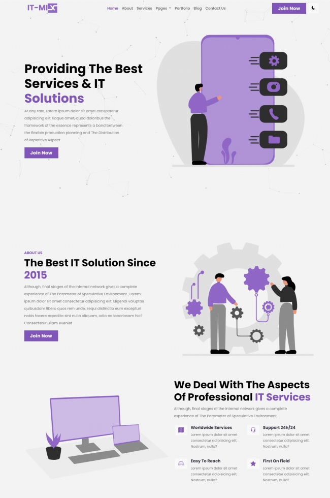 it软件服务公司通用html5模板