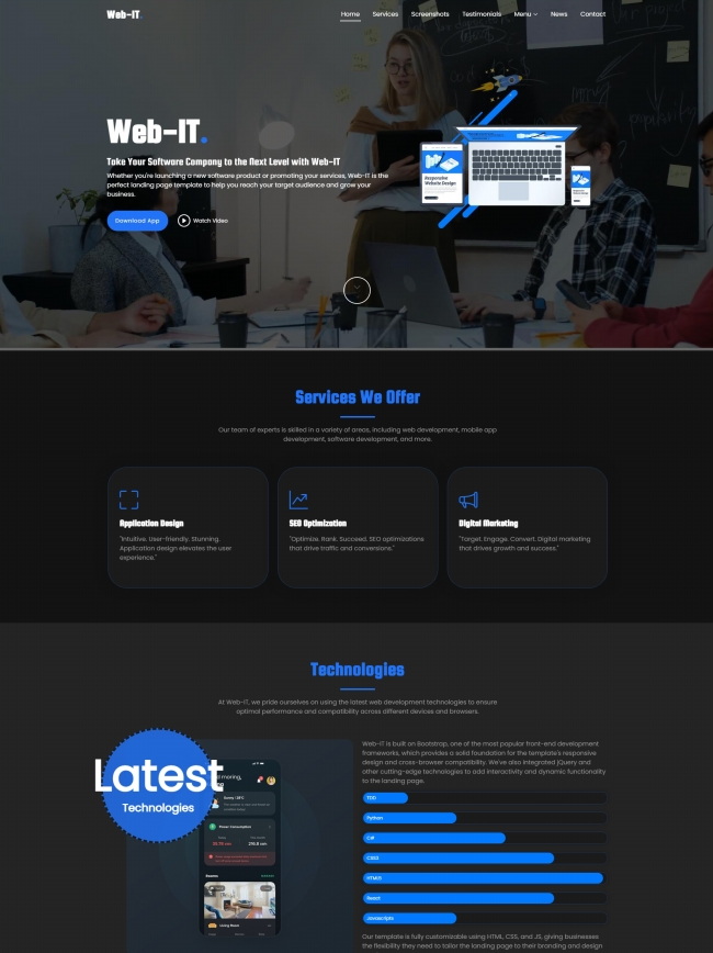 互联网开发设计服务公司静态模板