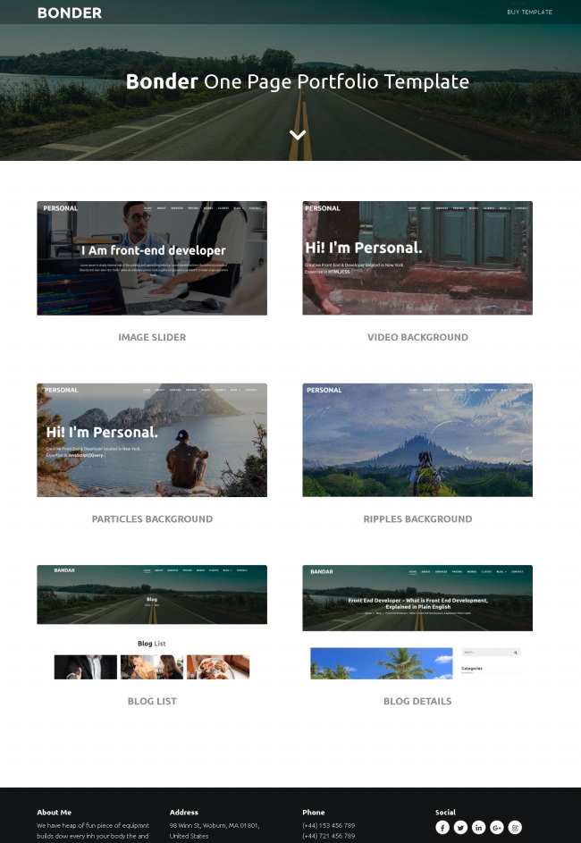简洁博客主题合集静态html网页模板