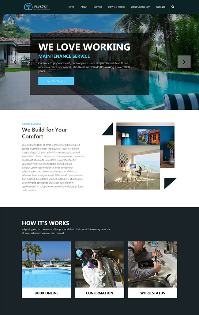 专业家政家庭服务公司html单页模板