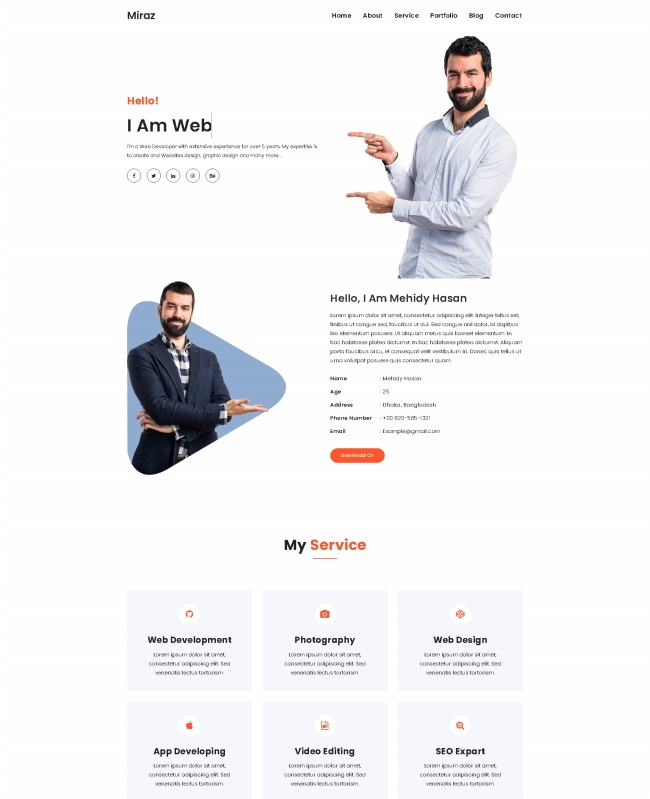 个人技能展示简历页模板