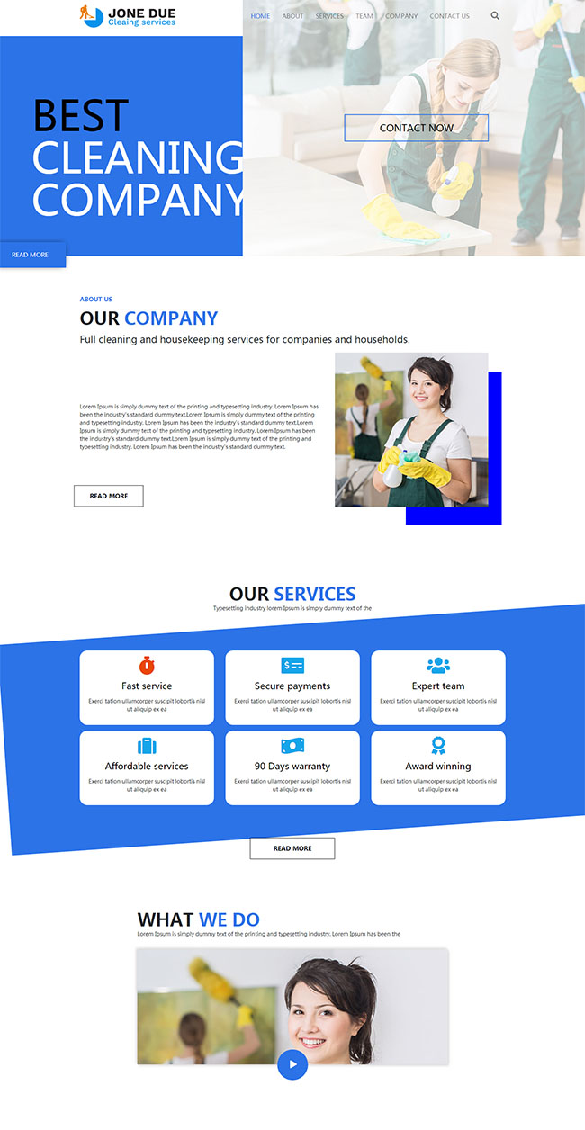保洁清洁服务公司网站模板