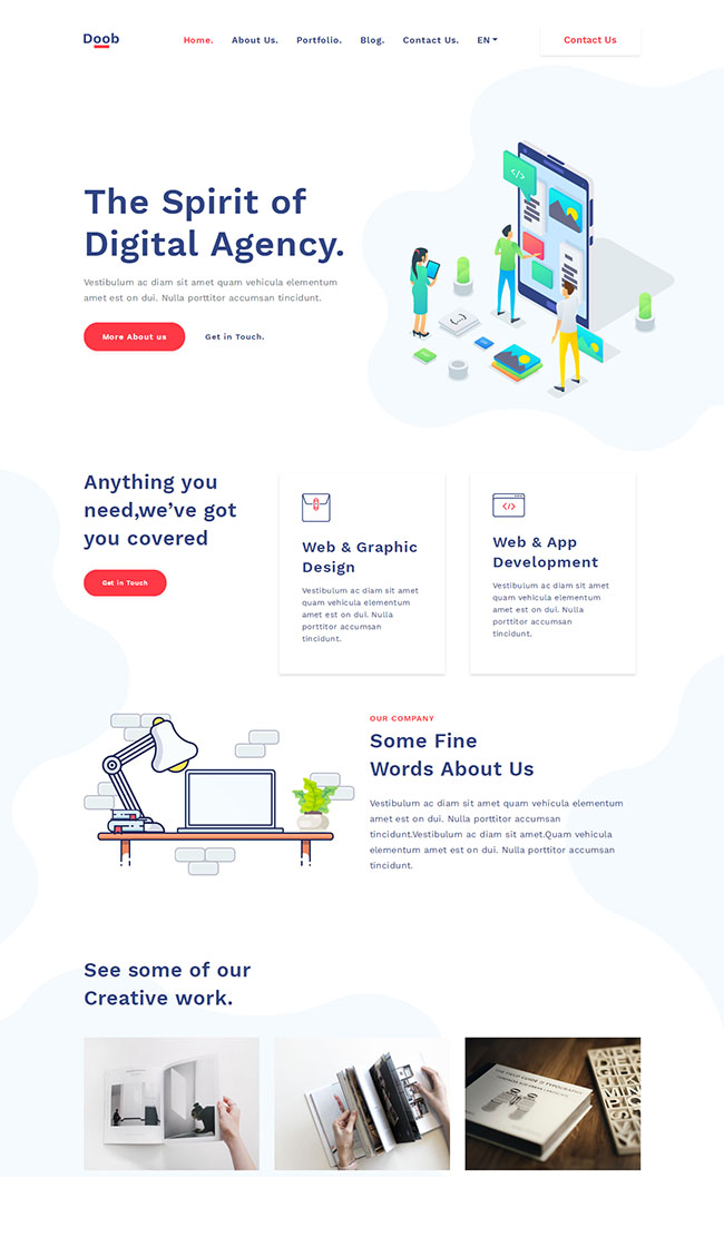 简洁网络工程解决方案服务公司单页模板