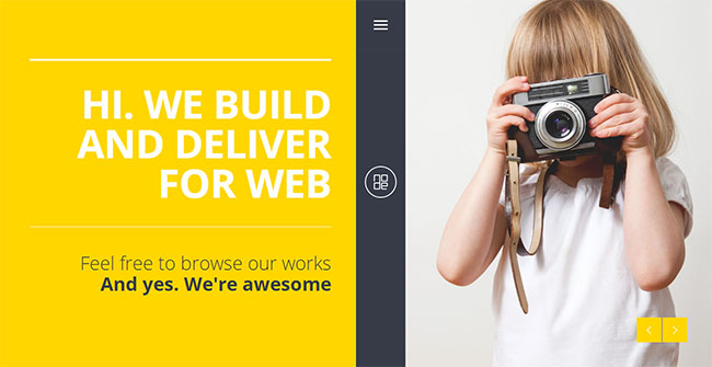 创意双屏个人摄影作品展示类网站模板