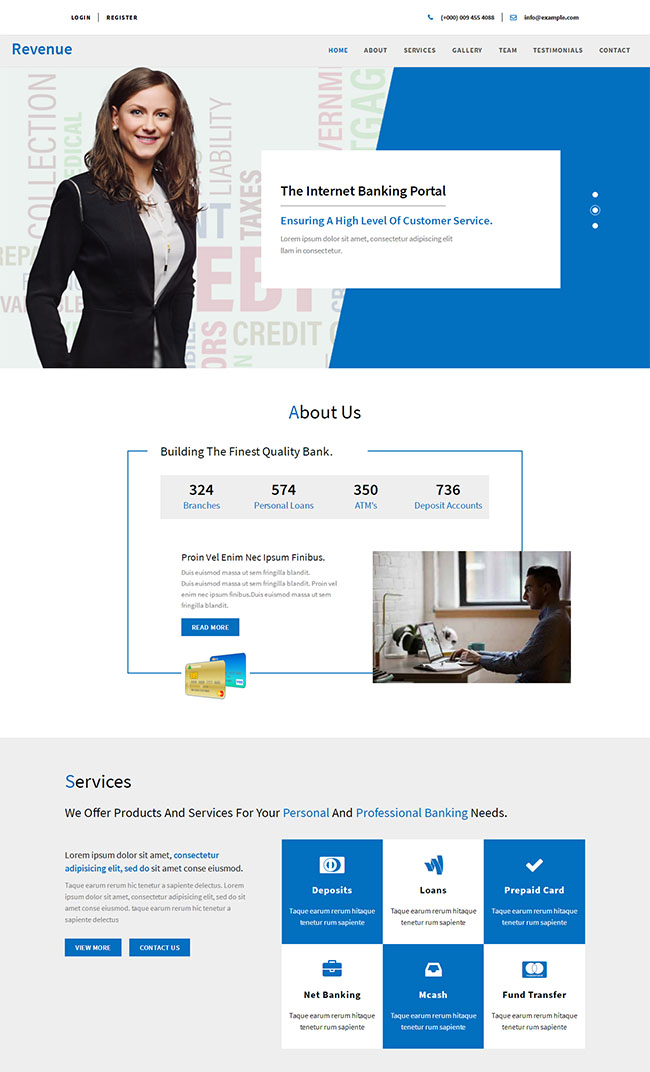 商务咨询金融服务公司网页模板