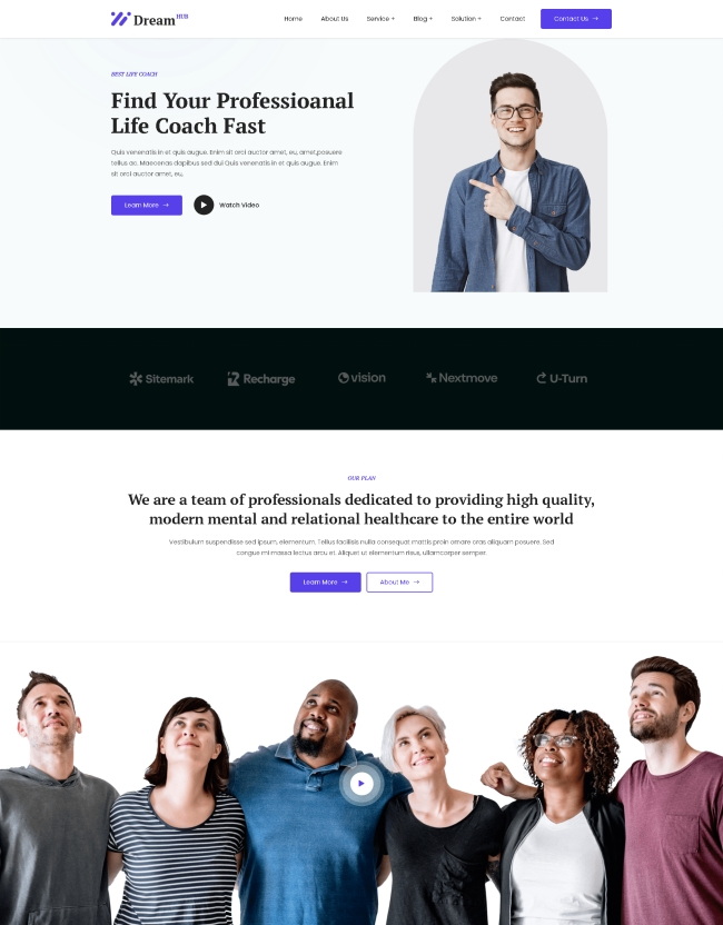 职场职业生涯规划服务公司html模板