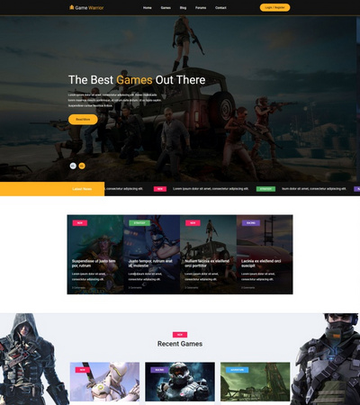 游戏宣传推广公司html5网站模板