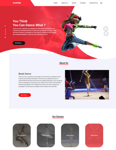 舞蹈培训机构公司网站模板