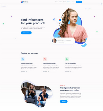 产品分析服务企业html静态模板