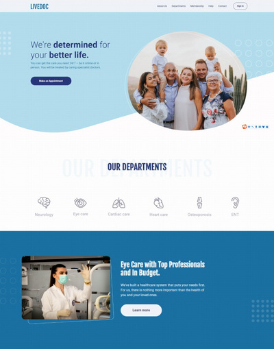 医疗健康服务机构html5网站模板 医疗健康服务机构html5网站模板