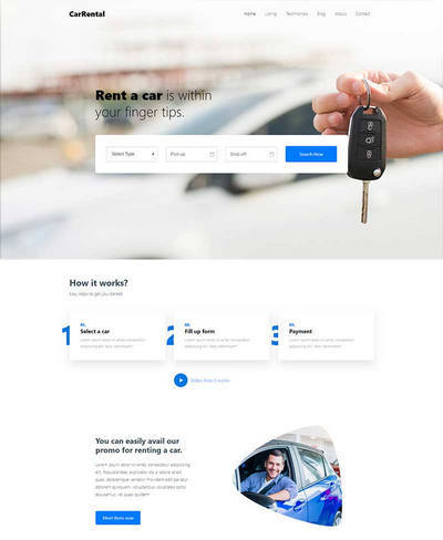 大气国外汽车租赁服务公司html网站模板 大气国外汽车租赁服务公司html网站模板