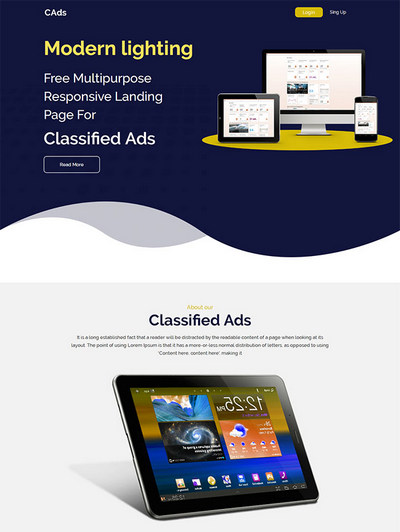 创意saas软件宣传推广落地页模板