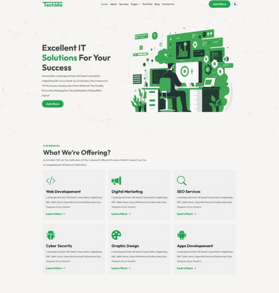 IT解决方案软件开发服务公司通用网页模板