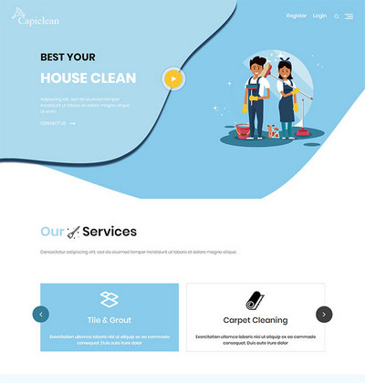 简洁家政保洁服务公司静态网页模板 简洁家政保洁服务公司静态网页模板