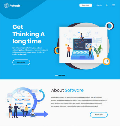 软件开发项目管理企业网站模板
