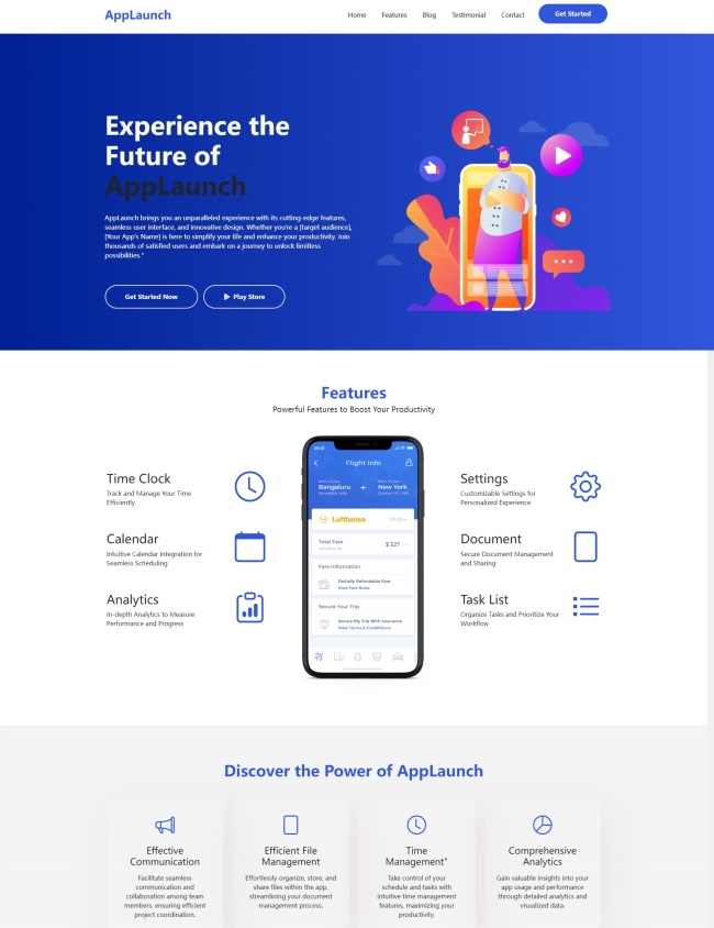 简洁APP应用软件开发宣传推广公司模板