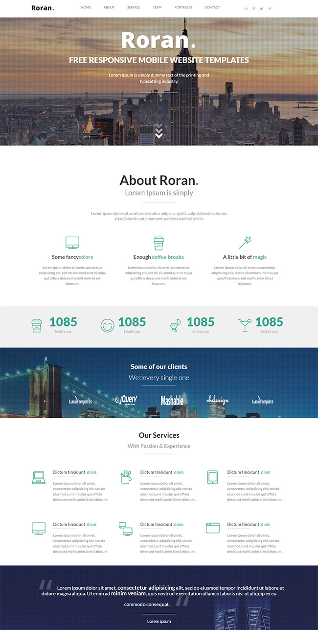 html5实用企业通用单页展示模板