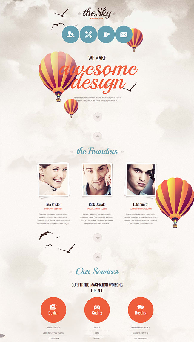 创意动态展示个人主页html模板