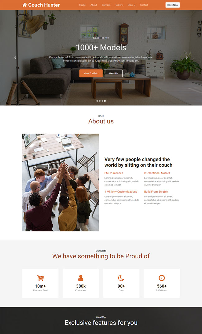 专业家居沙发订制公司html网站模板