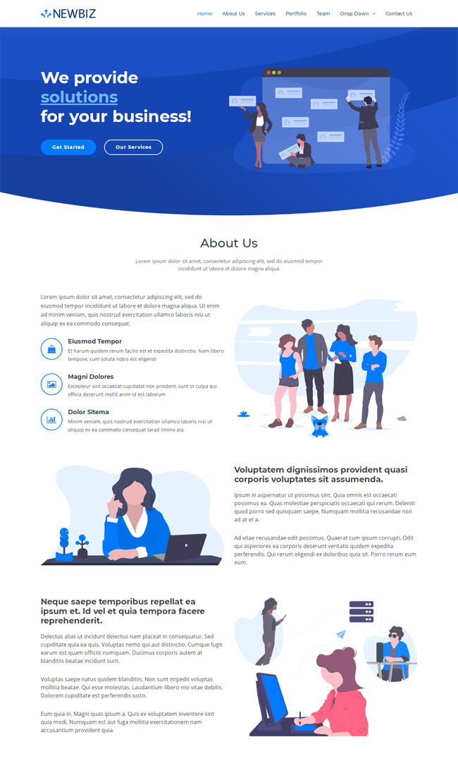 Bootstrap商务营销服务公司单页html模板