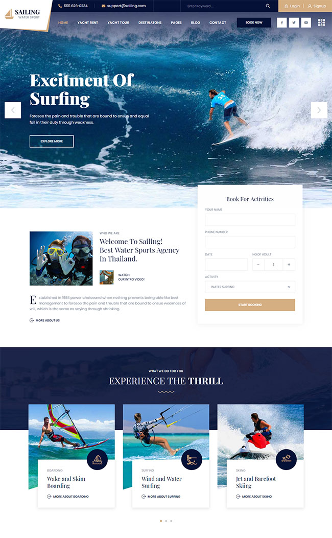 多风格海上娱乐游艇租赁企业通用模板