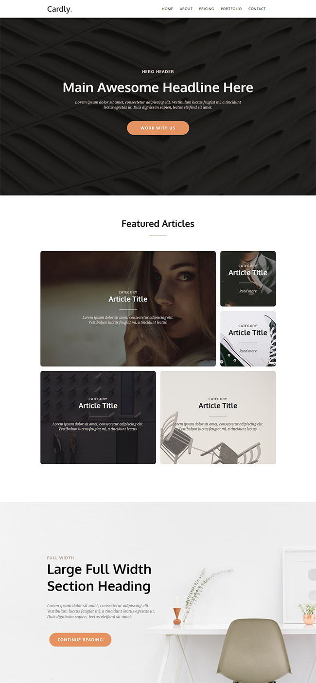 创意个人作品展示单页html模板