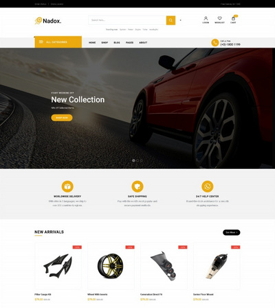 多风格汽车配件零部件销售商城html模板