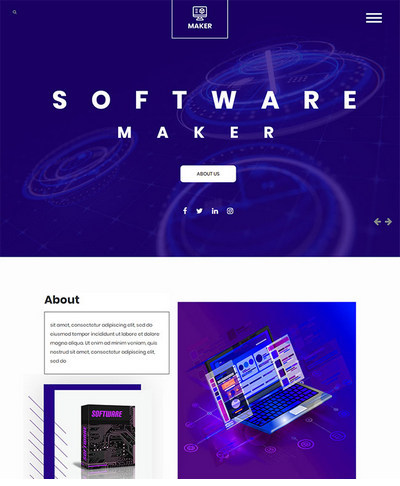 软件开发设计公司推广页模板