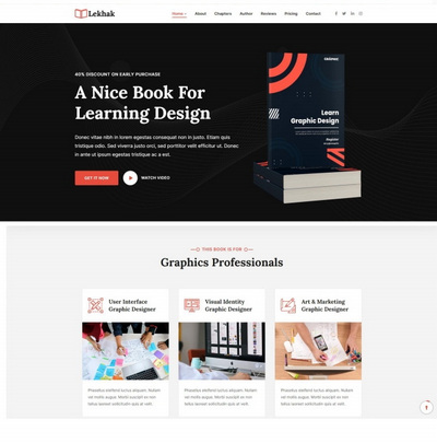 多风格书籍宣传推广页网站模板