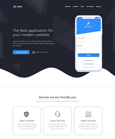 手机APP软件宣传推广开发公司单页模板 手机APP软件宣传推广开发公司单页模板