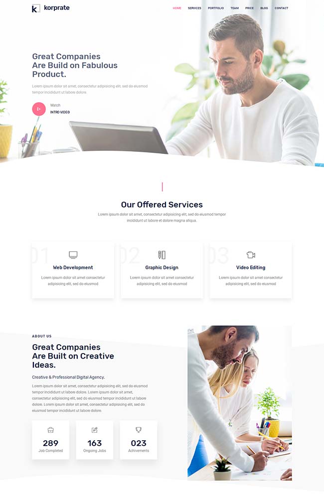 室内装修设计服务公司单页html模板