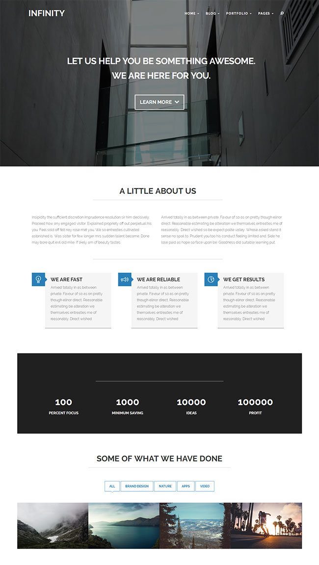摄影师作品展示通用html5网站模板