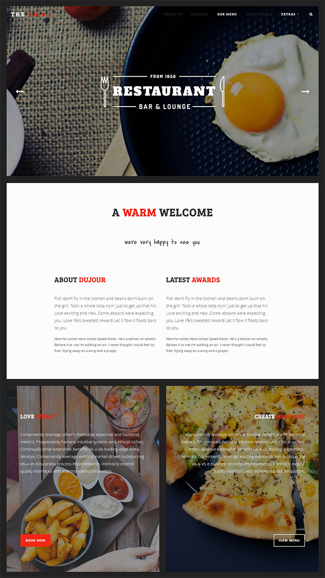 西餐厅餐饮服务公司响应式模板