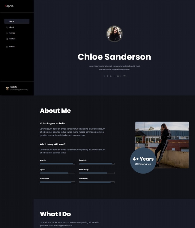 ui设计师it程序员通用个人技能展示简历模板