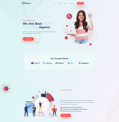html5数字营销产品推广公司网站模板