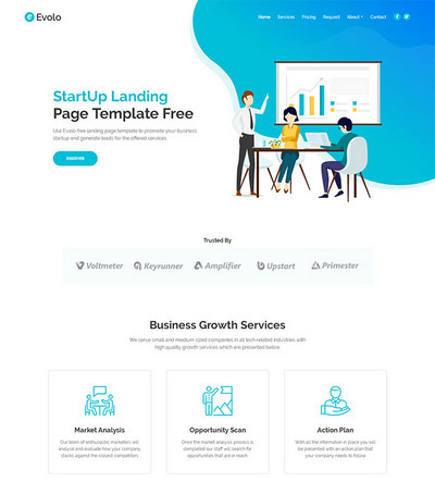 创意卡通人物公司企业通用html模板
