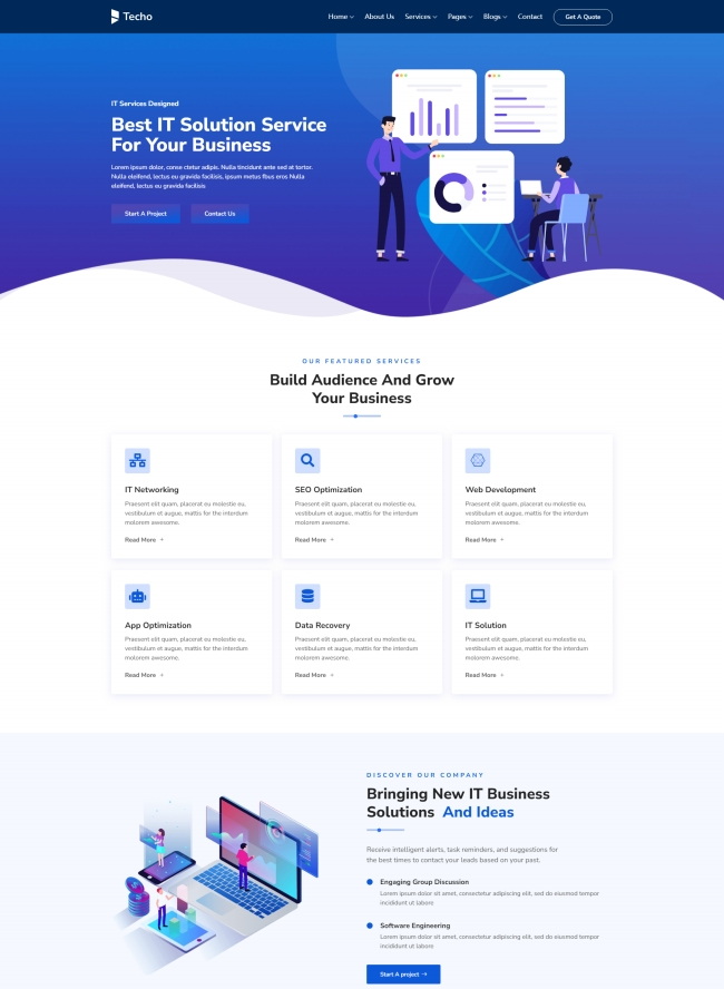 IT网络科技软件开发服务公司宣传网站模板