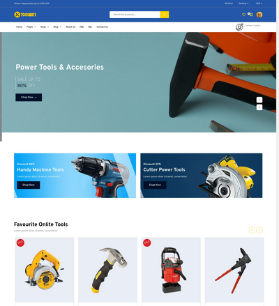 机电工具设备在线商城html5网站模板