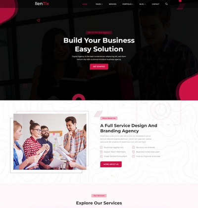 多风格商务营销设计公司宣传网站模板