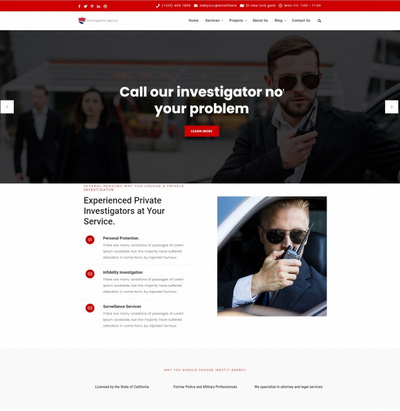 私家侦探服务机构公司网站模板 私家侦探服务机构公司网站模板