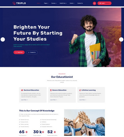 大学教育留学机构宣传推广页网站模板 大学教育留学机构宣传推广页网站模板