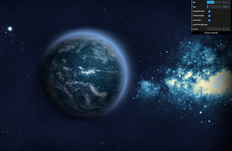 HTML53D地球仪DEMO演示