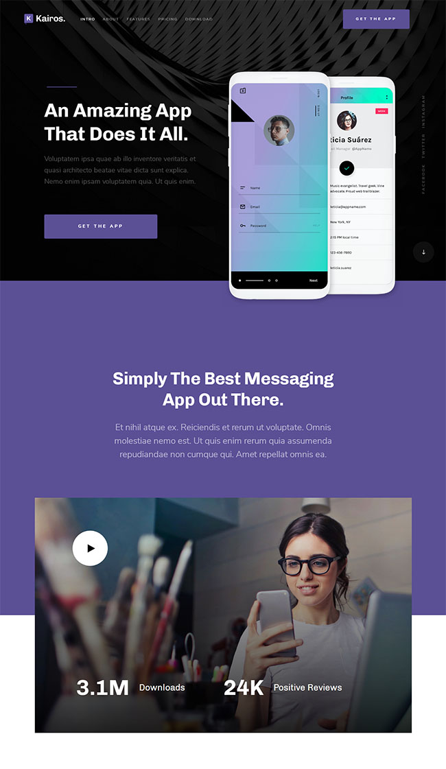 app软件开发推广宣传页模板
